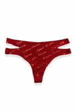 Lazer Kesim Seksi Kırmızı Slip XM1020