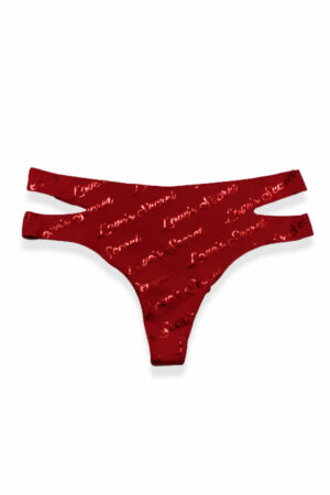 Lazer Kesim Seksi Kırmızı Slip XM1020