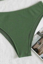 Yeşil Fitilli Yüksek Bel Bikini Takımı MS4169 - Görsel 4