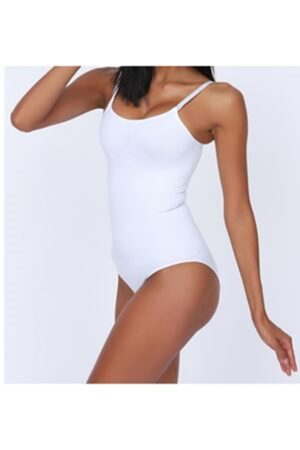 Beyaz Dikişsiz Body Korse