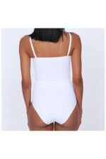 Beyaz Dikişsiz Body Korse