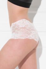 Beyaz Fantezi Seksi Dantelli Boxer
