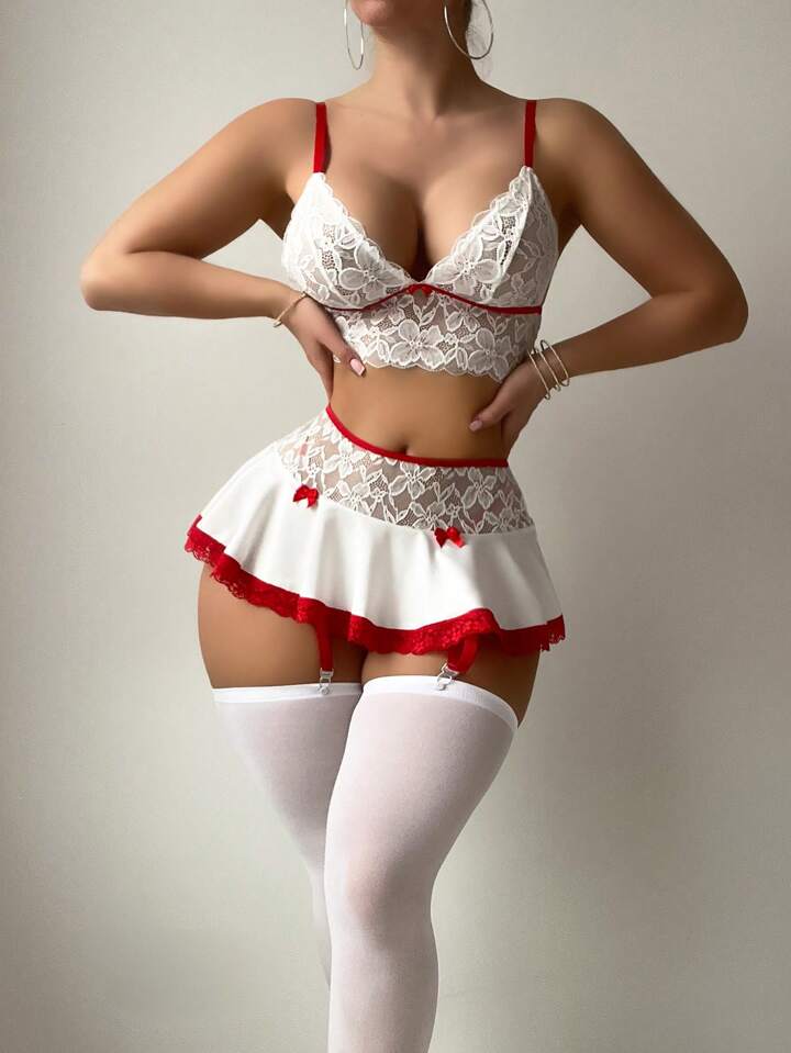 Beyaz Fantezi Seksi Dantelli Kostüm DW86T6YT37 Beyaz Fantezi Seksi Dantelli Kostüm DW86T6YT37