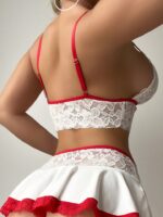 Beyaz Fantezi Seksi Dantelli Kostüm DW86T6YT37
