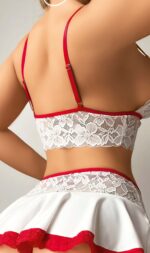 Beyaz Fantezi Seksi Dantelli Kostüm DW86T6YT37