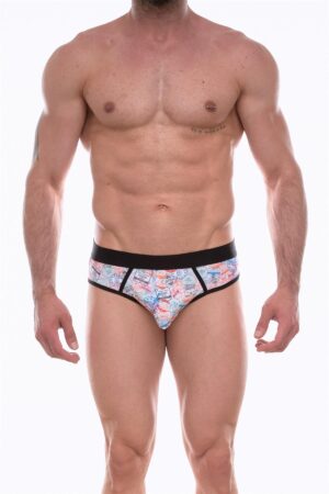 Çok Renkli Desenli Fantezi Seksi Erkek Jockstrap DM072222