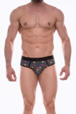 Çok Renkli Desenli Fantezi Seksi Erkek Jockstrap DM072225