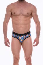 Çok Renkli Desenli Fantezi Seksi Erkek Jockstrap DM072285