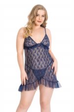 Deluxerie Ensemble de Babydoll Grande-Taille Pansie