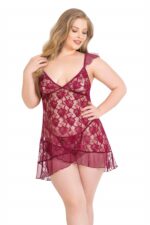Deluxerie Ensemble de Babydoll Grande-Taille Pheba