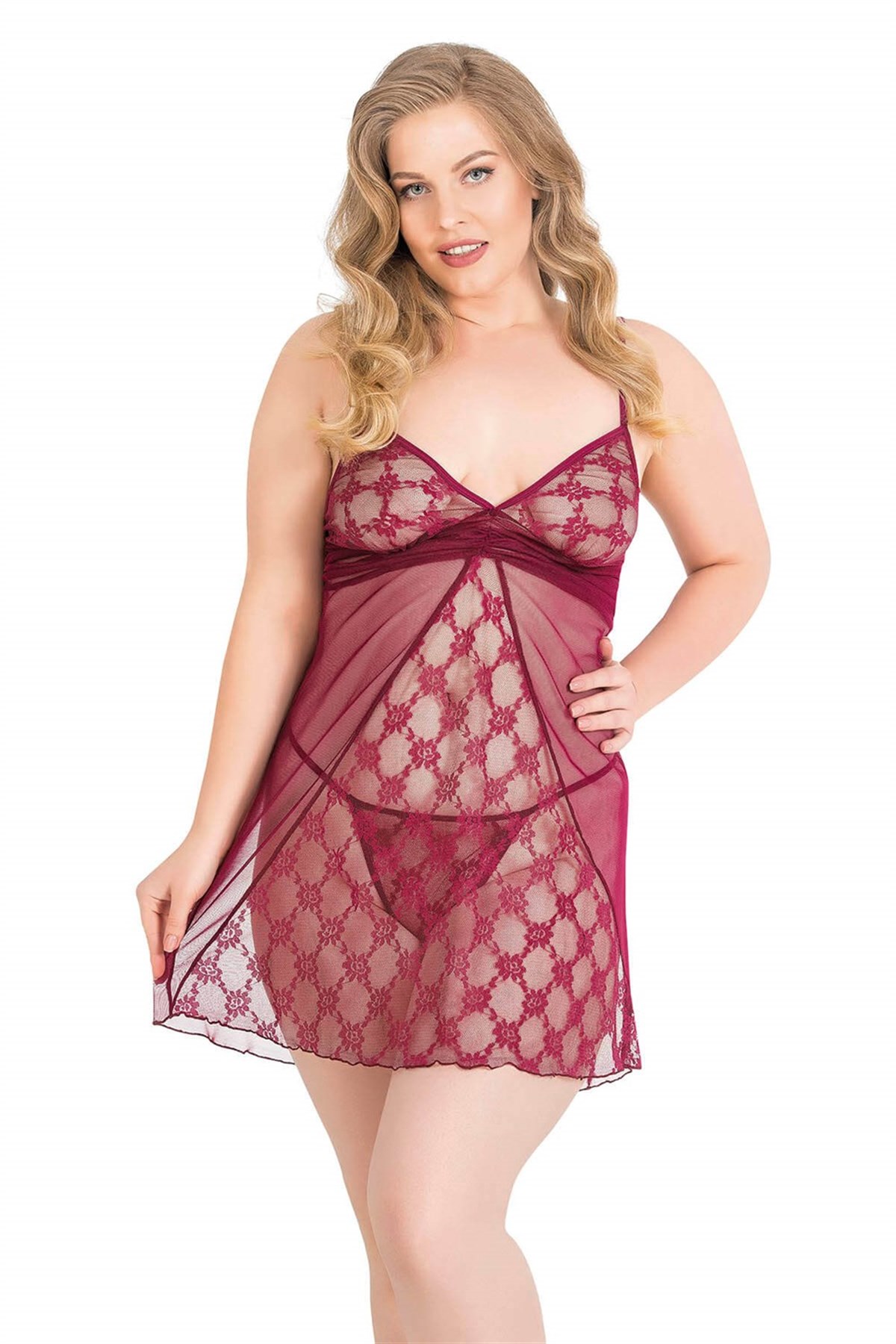 Deluxerie Ensemble de Babydoll Grande-Taille Primrose Deluxerie Ensemble de Babydoll Grande-Taille Primrose