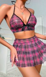 Fuşya Fantezi Seksi Tül Büstiyer Takımı J731V9GNX5