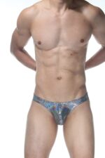 Gri Deri Görünümlü Fantezi Seksi Erkek Slip DM102104