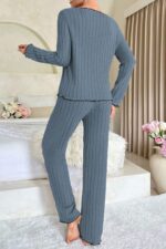 Kadın Mavi Pamuklu Pijama Takımı 7111.53.S