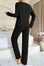Kadın Siyah Pamuk Pijama Takımı 7127.1.S