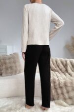 Kadın Siyah Pamuklu Pijama Takımı 7157