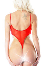 Kırmızı Fantezi Seksi Büyük Beden Bodysuit B-66122KRM