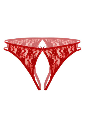 Kırmızı Fantezi Seksi Büyük Beden Dantelli String B-66295KRM