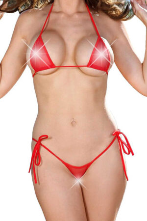 Kırmızı Fantezi Seksi Büyük Beden Sütyen Takımı B-66143KRM