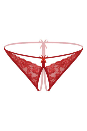 Kırmızı Fantezi Seksi Dantelli Büyük Beden String B-66285KRM