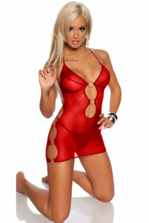 Kırmızı Fantezi Seksi Elbise 66324T-KRM