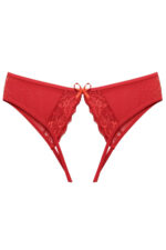 Kırmızı Fantezi Seksi Özel Bölgesi Açık Dantelli String 66284KRM