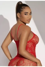 Kırmızı Fantezi Seksi Özel Bölgesi Açık Vücut Çorabı CR4704GYIX