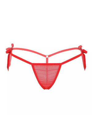 Kırmızı Fantezi Seksi Transparan Tül Büyük Beden String Tanga