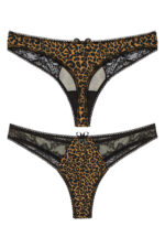 Leopar Desenli Fantezi Seksi Büyük Beden String B-66290LEO
