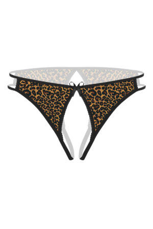 Leopar Desenli Fantezi Seksi Büyük Beden String B-66295LEO