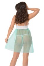 Mint Yeşili Fantezi Seksi Dantelli  Babydoll Takımı