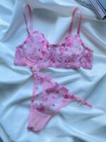 Pembe Fantezi Seksi Dantelli Sütyen Takımı ERPFMQHVNU