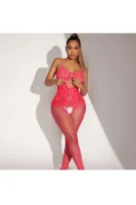 Pembe Fantezi Seksi Özel Bölgesi Açık Vücut Çorabı CR4704GYIX