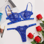 Saks Mavi Fantezi Seksi Dantelli Sütyen Takımı JSOJ21E5PN