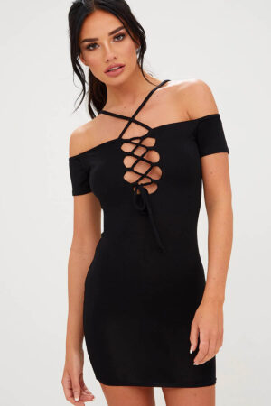 Seksi Yaka Detaylı Elbise TP101471