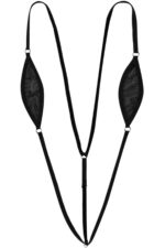 Siyah Fantezi Seksi Büyük Beden Bodysuit