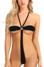 Siyah Fantezi Seksi Büyük Beden Bodysuit B-66105SYH