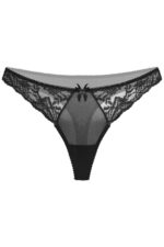 Siyah Fantezi Seksi Büyük Beden Dantelli String B-66290SYH