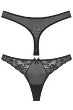 Siyah Fantezi Seksi Büyük Beden Dantelli String B-66290SYH