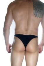 Siyah Fantezi Seksi Erkek Büzgülü Slip DM022332