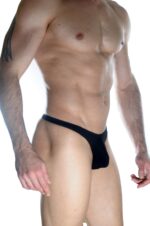 Siyah Fantezi Seksi Erkek Metal Detaylı String DM022326