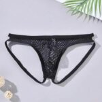 Siyah Fantezi Seksi Fileli Erkek Jockstrap