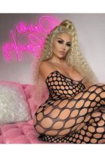 Siyah Fantezi Seksi Fileli Vücut Çorabı GQ5ONMIXV8
