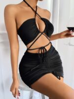 Siyah Fantezi Seksi Mini Elbise 46BMYLMWX6