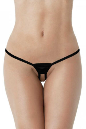 Siyah Fantezi Seksi Özel Bölgesi Açık String 66262SYH
