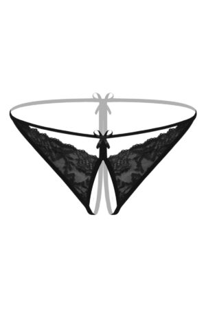 Siyah Fantezi Seksi Özel Bölgesi Açık String 66285SYH