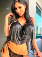 Siyah Fantezi Seksi Parıltılı Büstiyer QCVR0D135T