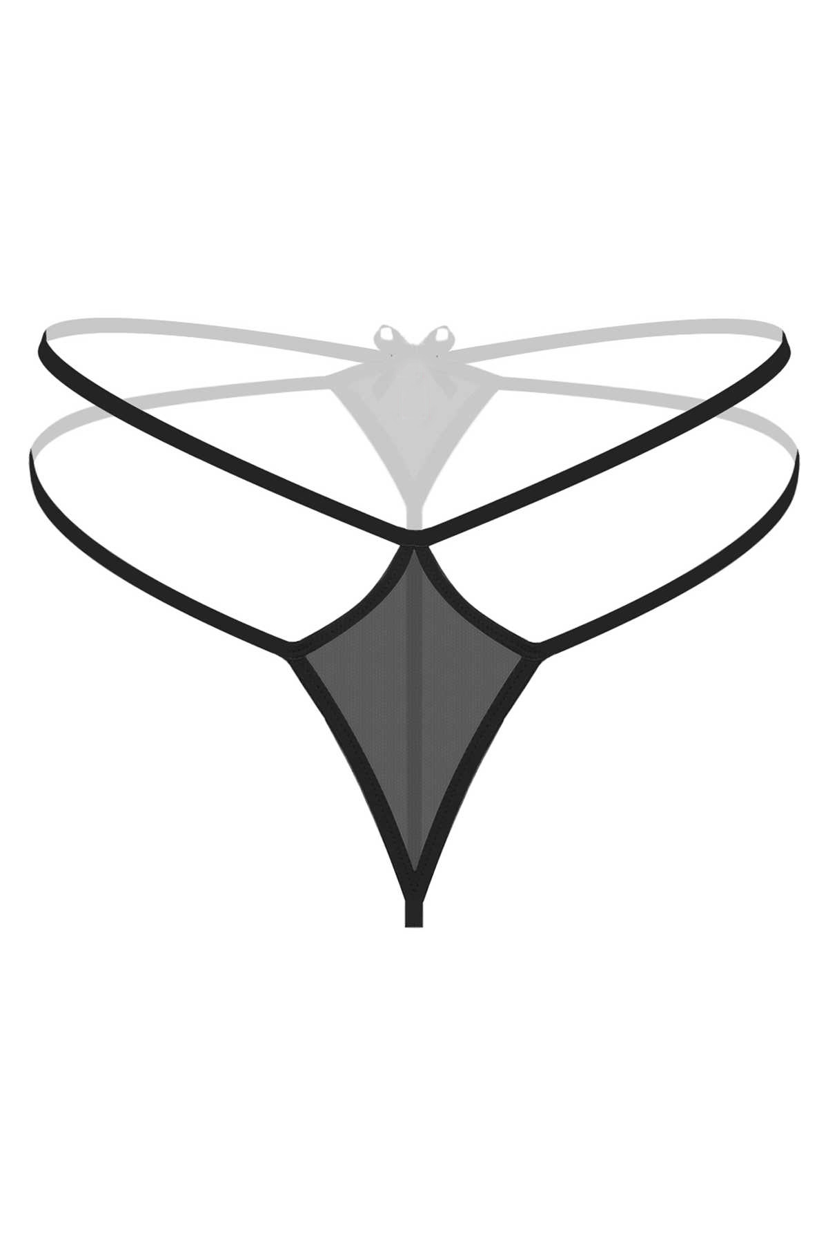Siyah Fantezi Seksi Transparan String 66278SYH Siyah Fantezi Seksi Transparan String 66278SYH
