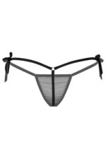 Siyah Fantezi Seksi Transparan Tül Büyük Beden String Tanga