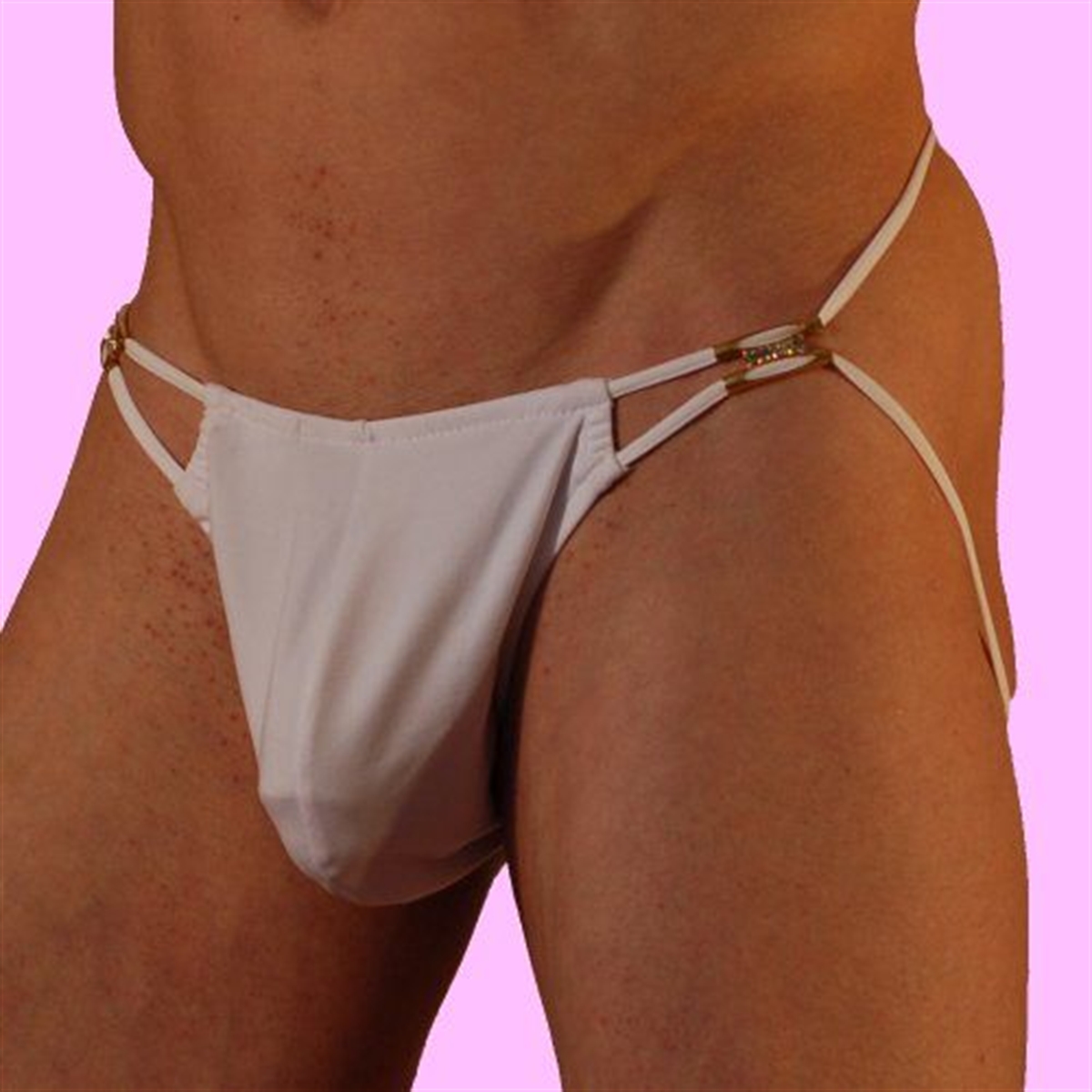 Beyaz Fantezi Seksi Erkek Jockstrap DM030963 Beyaz Fantezi Seksi Erkek Jockstrap DM030963